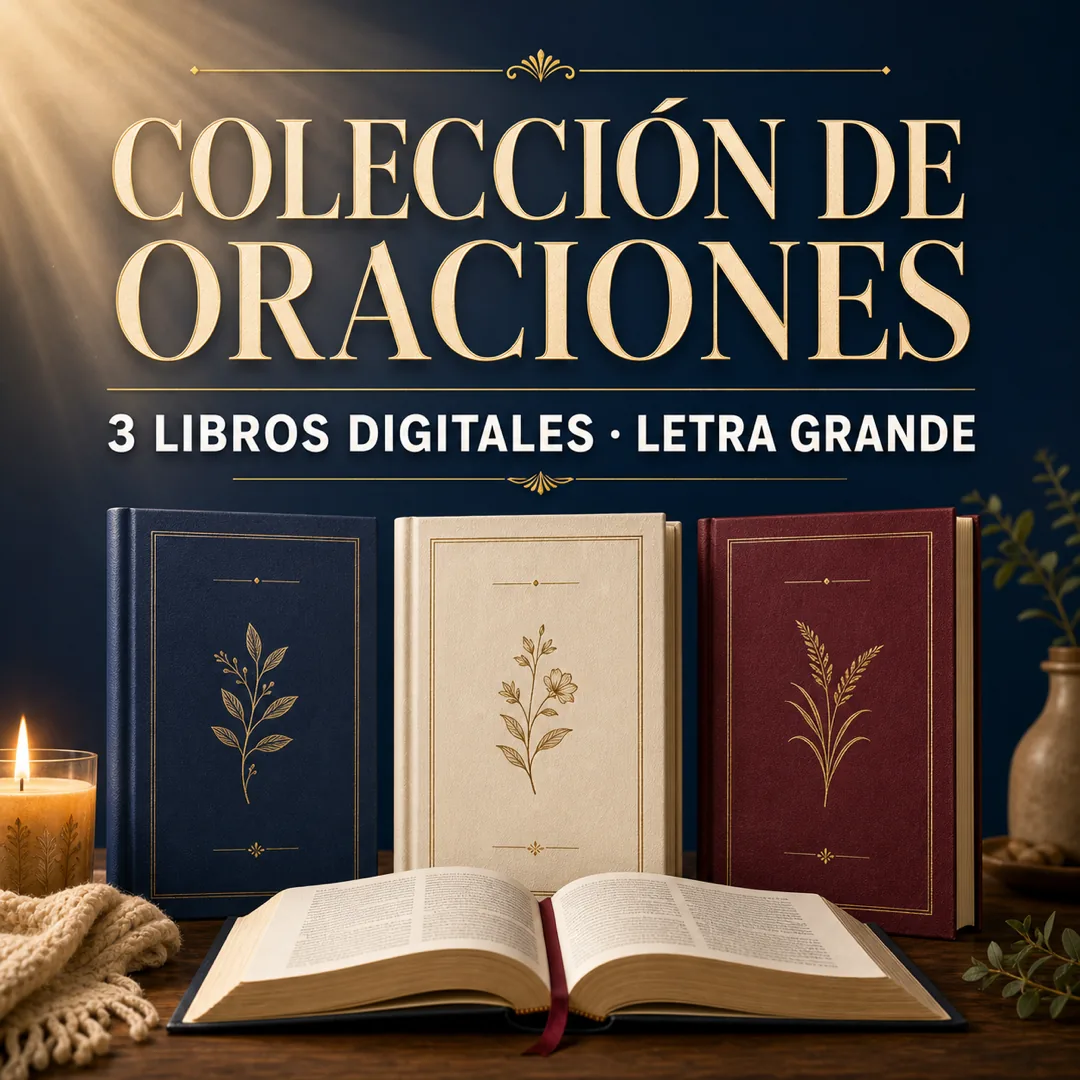 Colección de oraciones: tres libros digitales en letra grande